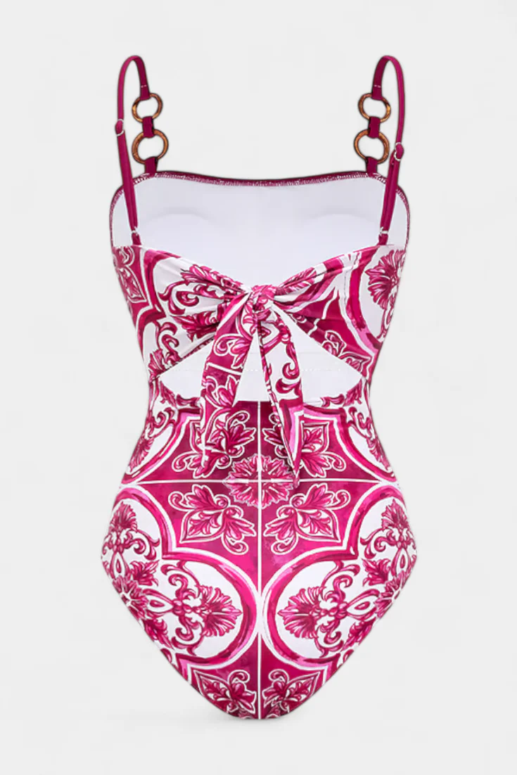 Ahria Conjunto de Baño Estampado con Vestido de Tirantes - Image 3