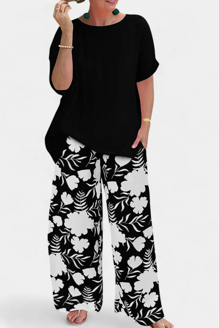 Aivy Conjunto Floral de Dos Piezas con Toque Relajado - Image 3