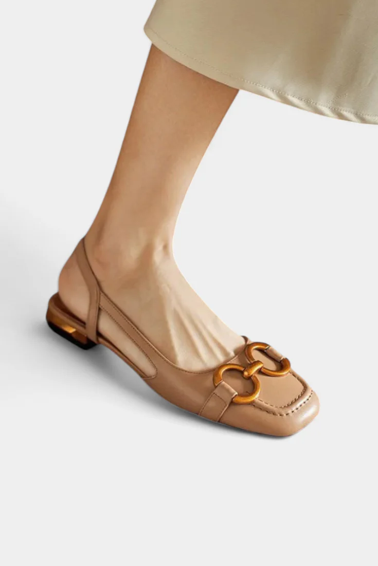 Alma Mocasines Slingback con Punta Cuadrada - Image 6