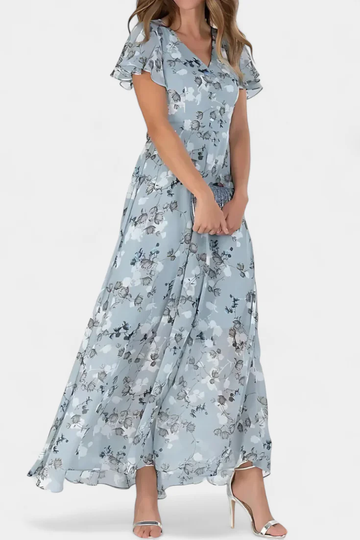 Amara Vestido Maxi Floral con Escote en V