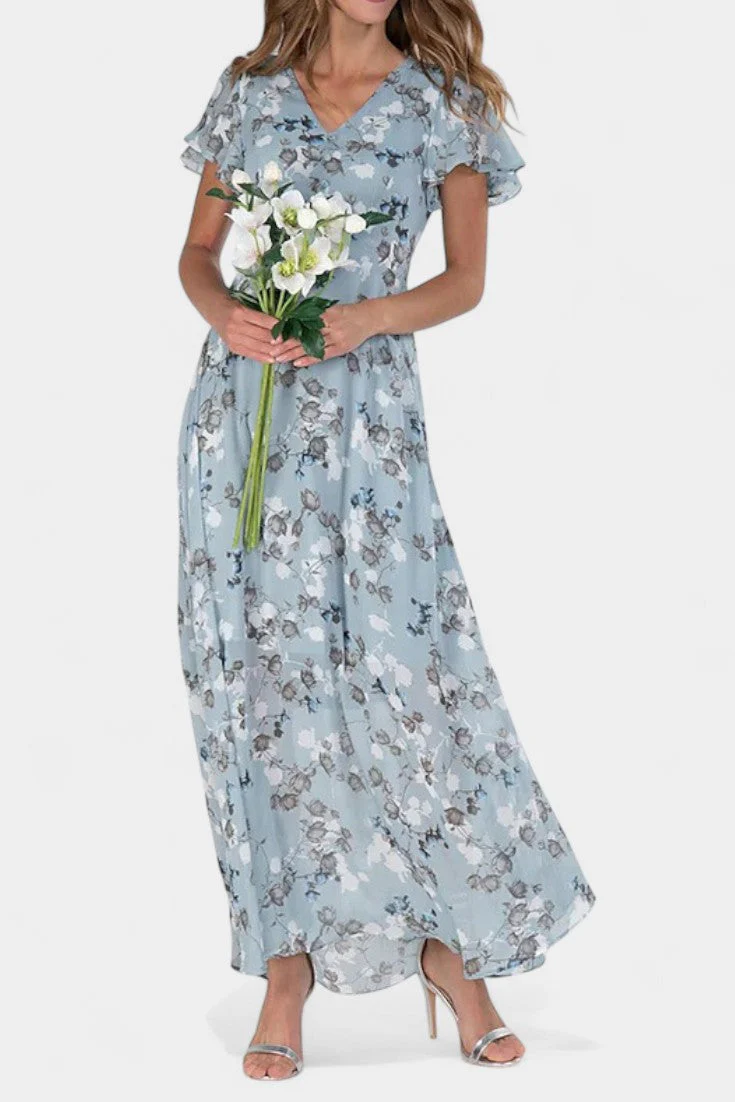 Amara Vestido Maxi Floral con Escote en V - Image 2