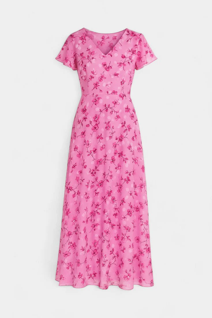 Amara Vestido Maxi Floral con Escote en V - Image 3