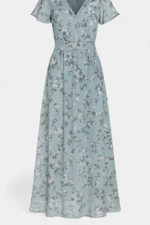 Amara Vestido Maxi Floral con Escote en V - Image 4