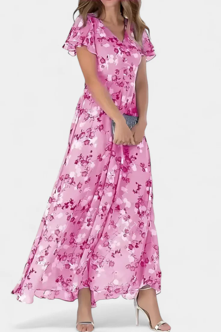 Amara Vestido Maxi Floral con Escote en V - Image 5