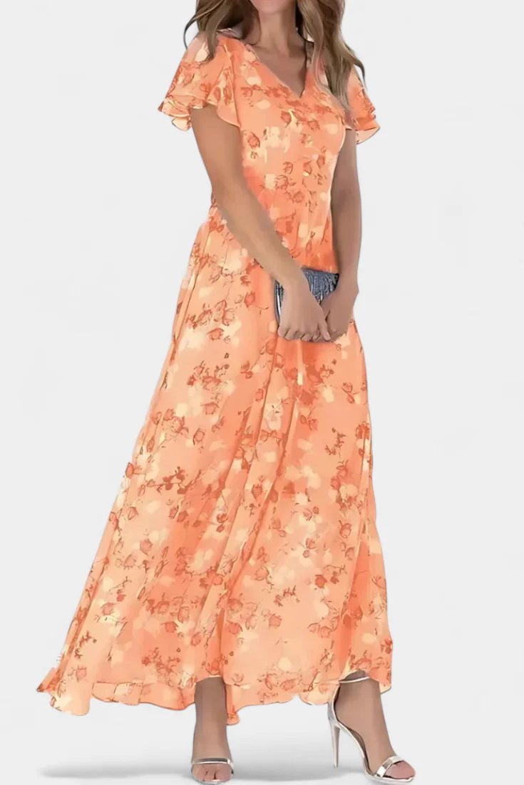 Amara Vestido Maxi Floral con Escote en V - Image 6