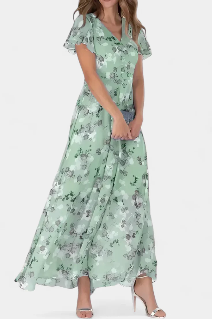 Amara Vestido Maxi Floral con Escote en V - Image 7