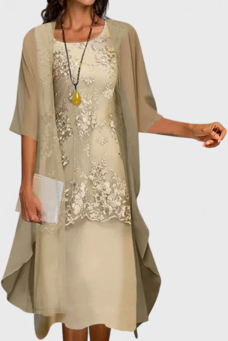 Apolline Vestido Conjunto Elegante de Chiffon con Diseño Atemporal - Image 2