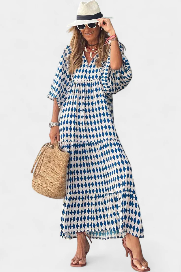 Aroa Vestido Boho con Estampado Artístico y Silueta Fluida - Image 6