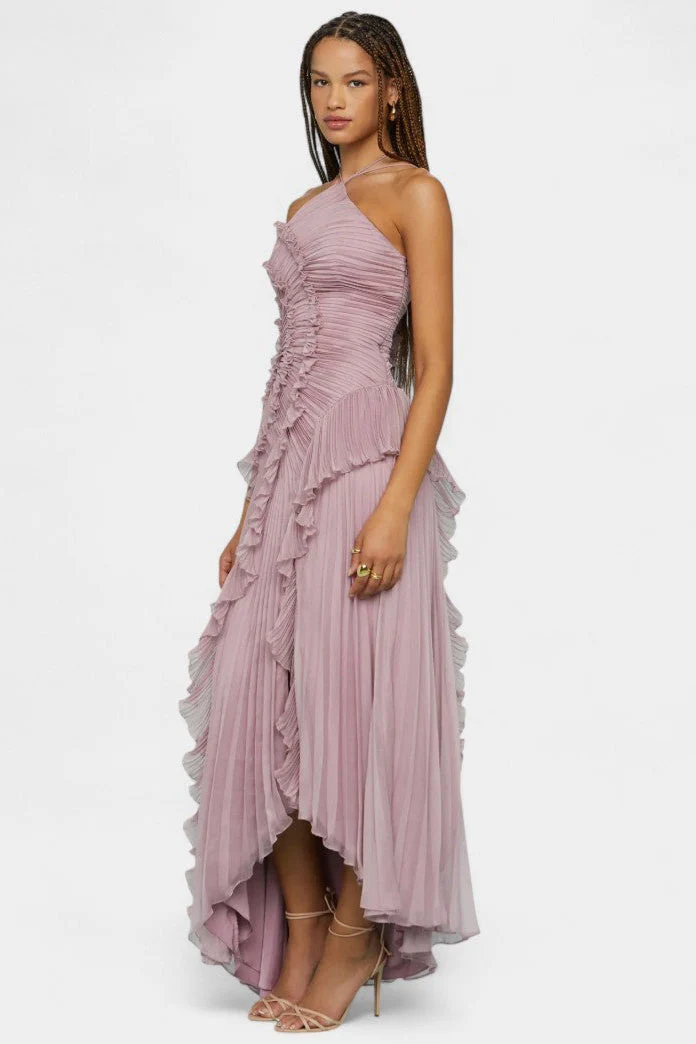 Bia Vestido de Halter con Volantes Plisados - Image 5