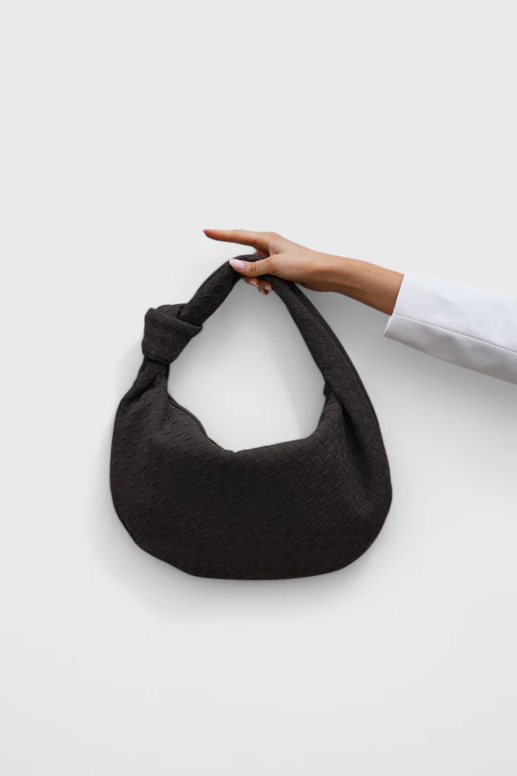 Lila Bolso Mediano Woven con Detalle de Nudo - Image 3