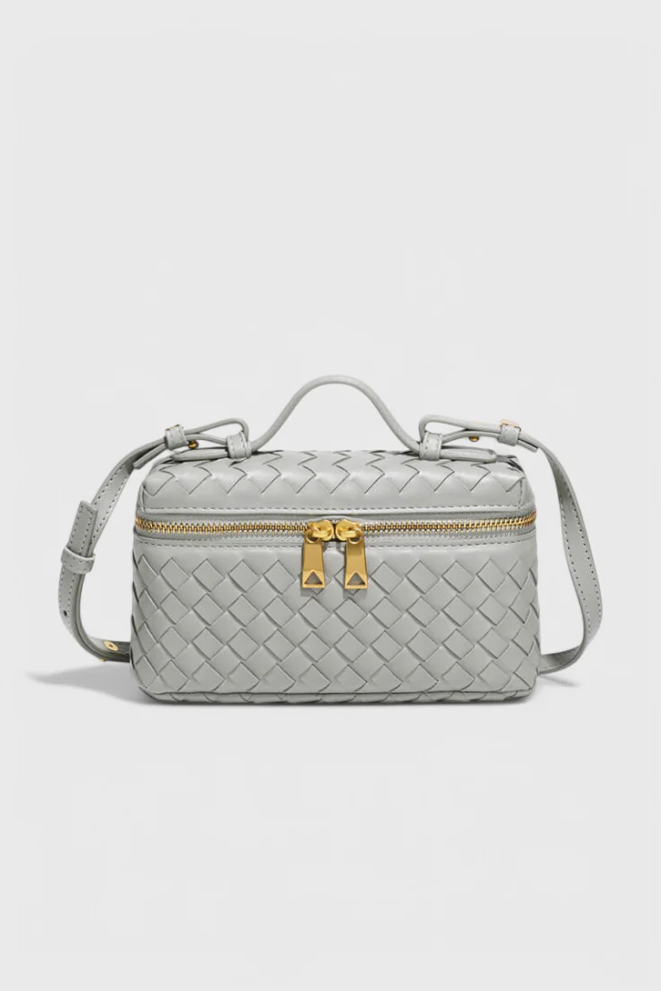 Milla Bolso Mini Woven con Accesorios Dorados - Image 9