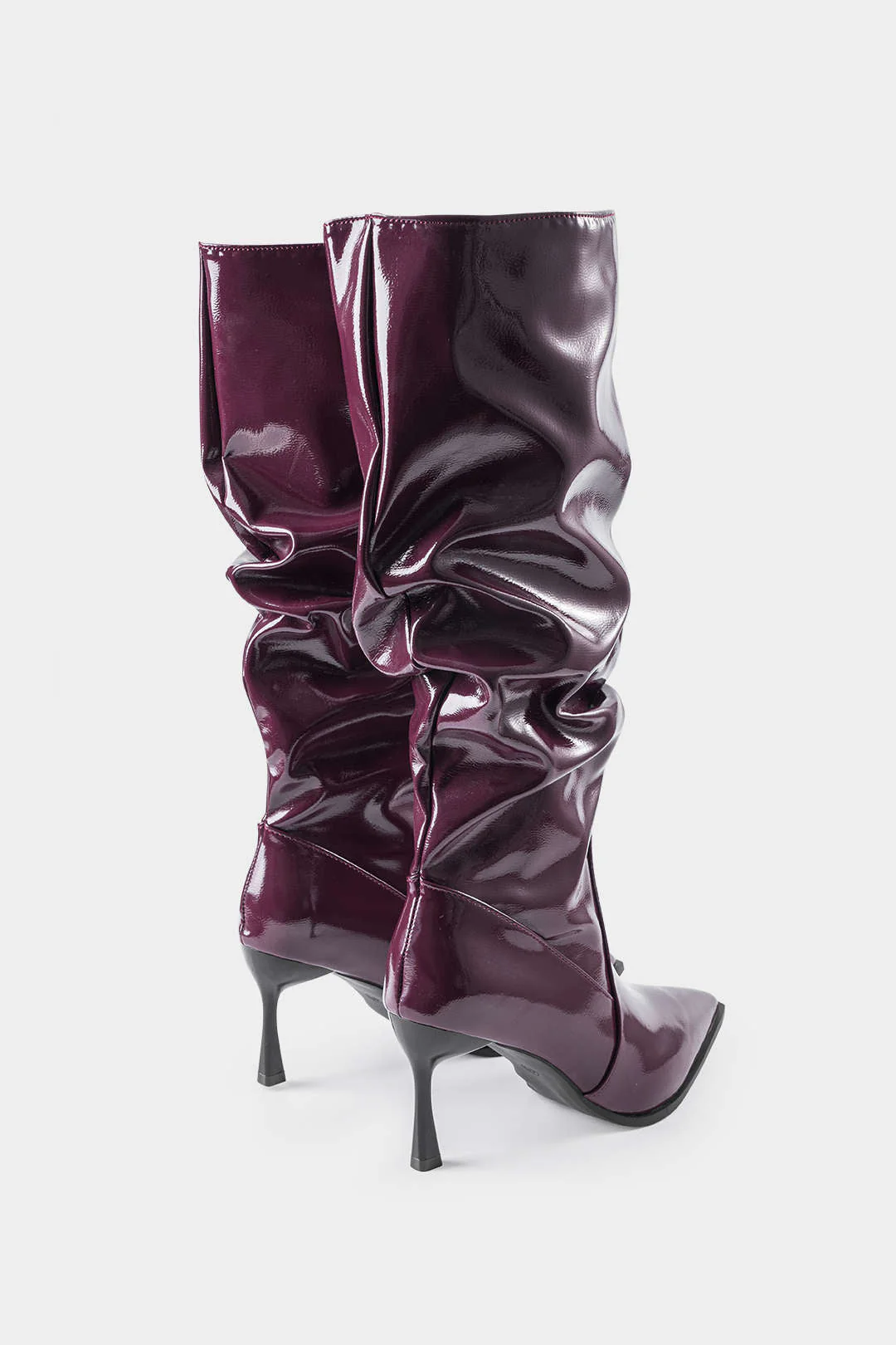 Botas de Cuero Sintético con Pliegues y Punta Afila - Image 2