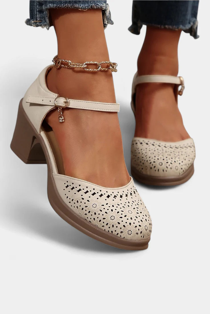 Cirila Botines de Mujer de Cuero Sintético con Hebilla Decorativa - Image 3