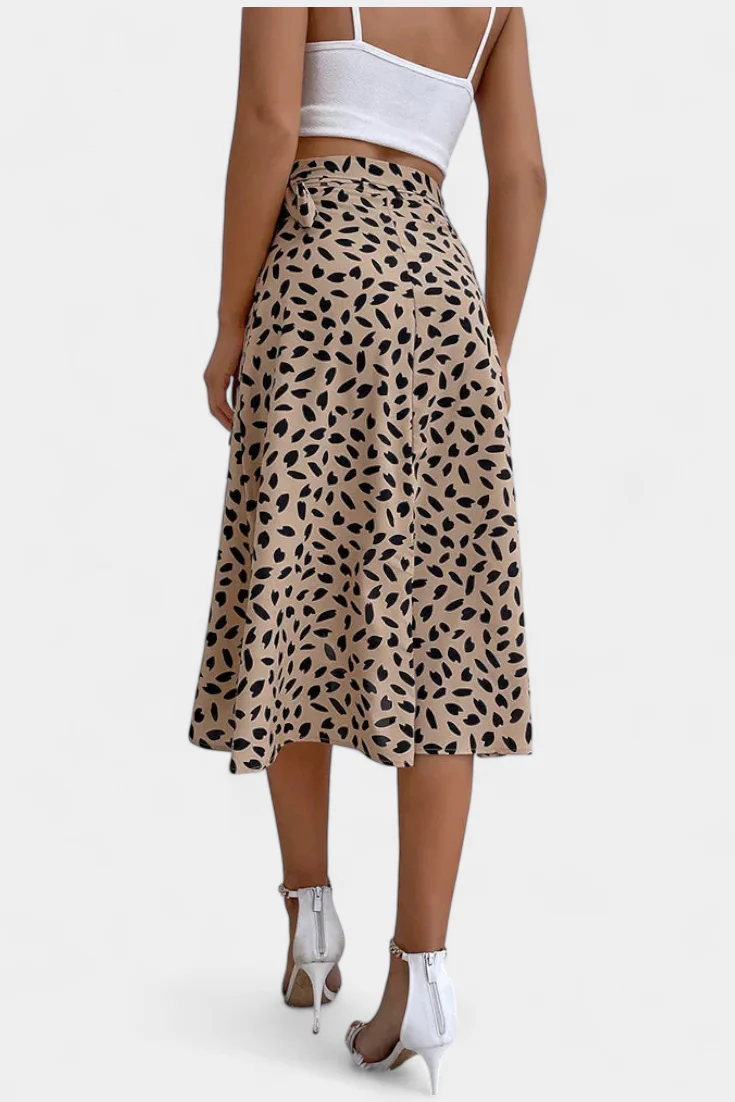 Camila Falda Envolvente Boho con Estampado Asimétrico - Image 2