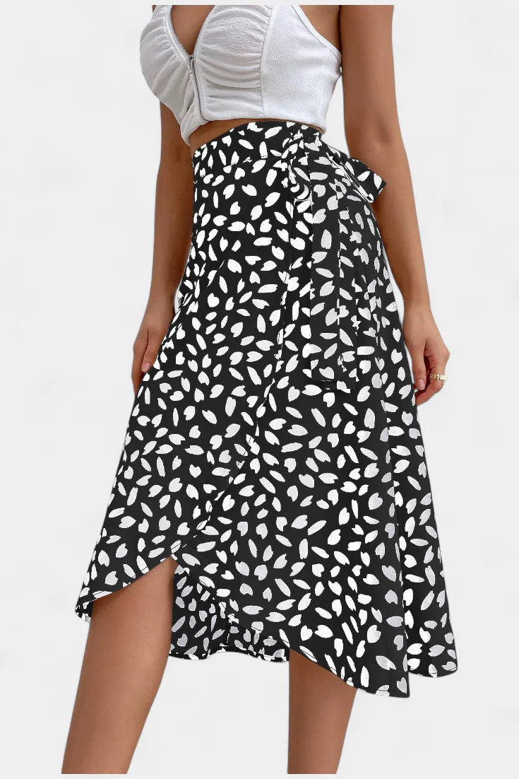 Camila Falda Envolvente Boho con Estampado Asimétrico - Image 5