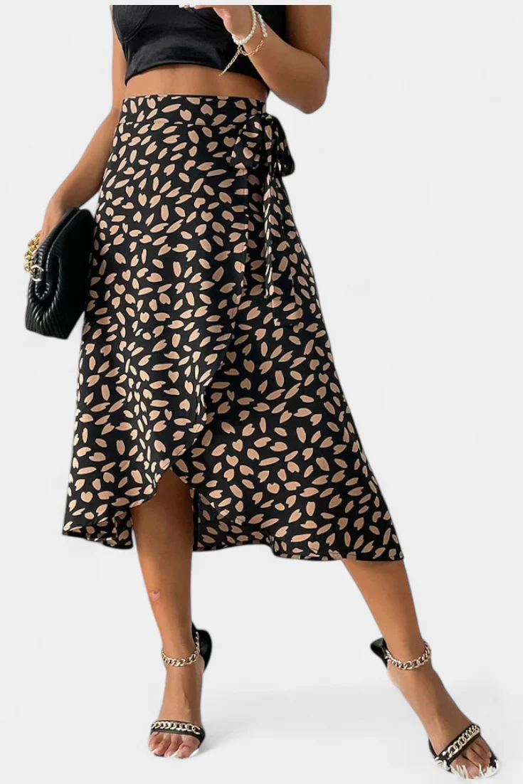 Camila Falda Envolvente Boho con Estampado Asimétrico - Image 6