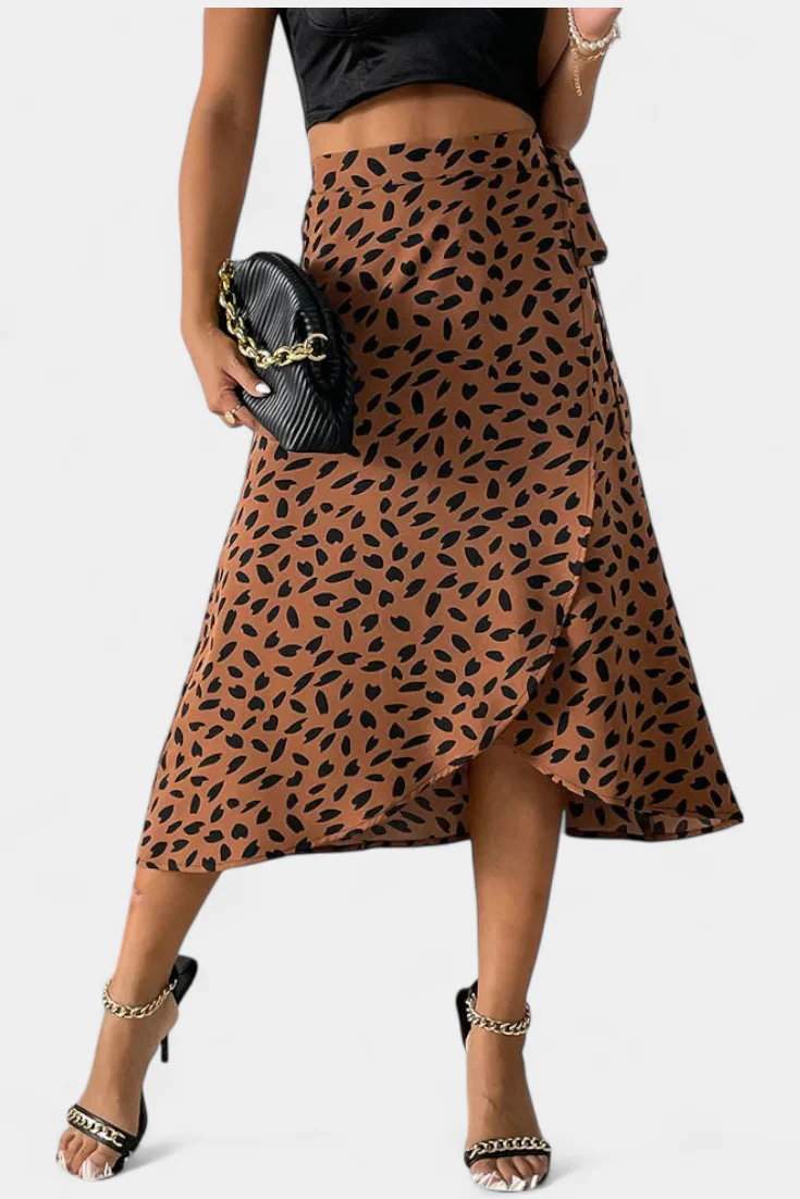 Camila Falda Envolvente Boho con Estampado Asimétrico - Image 7