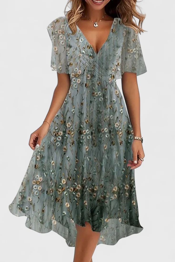 Carene Vestido Midi con Escote en V - Image 11