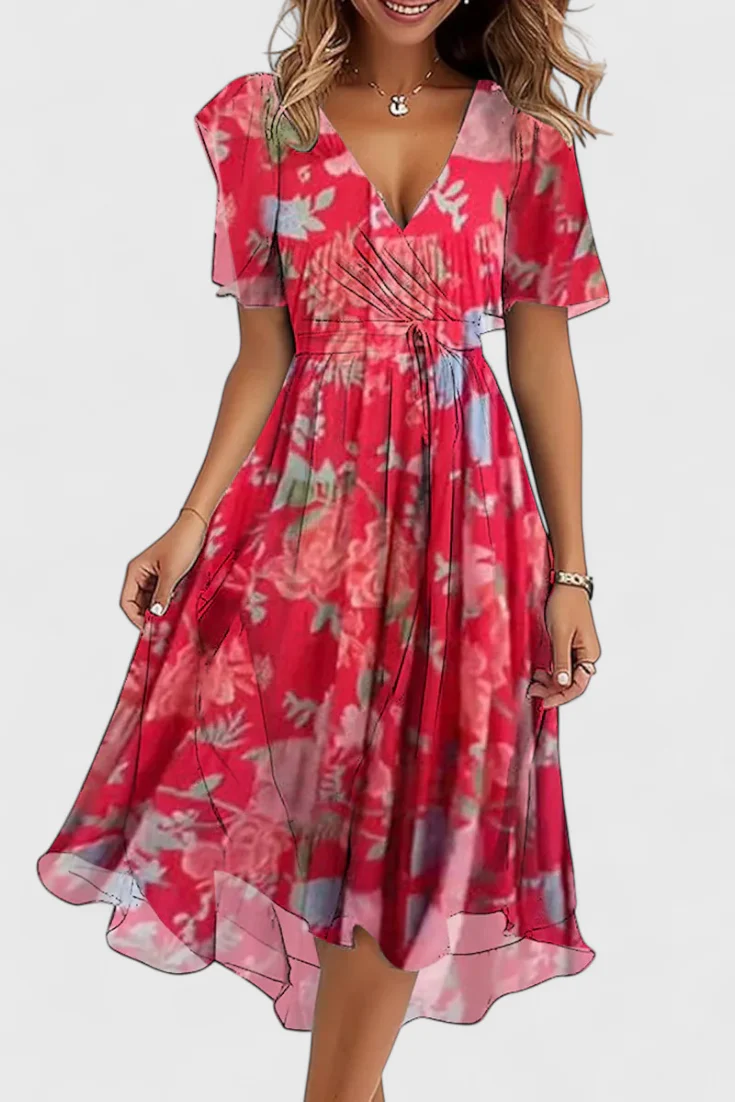 Carene Vestido Midi con Escote en V - Image 2