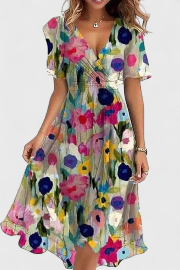 Carene Vestido Midi con Escote en V - Image 4