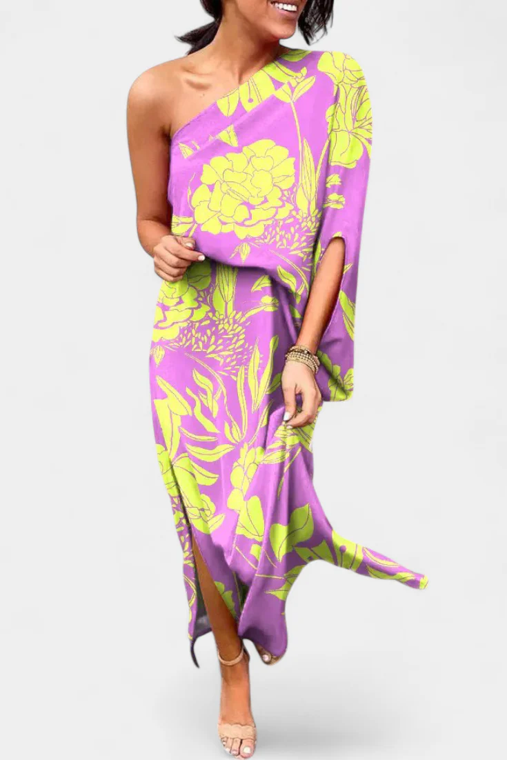 Carlena Vestido de Un Hombro con Estampado Romántico - Image 5