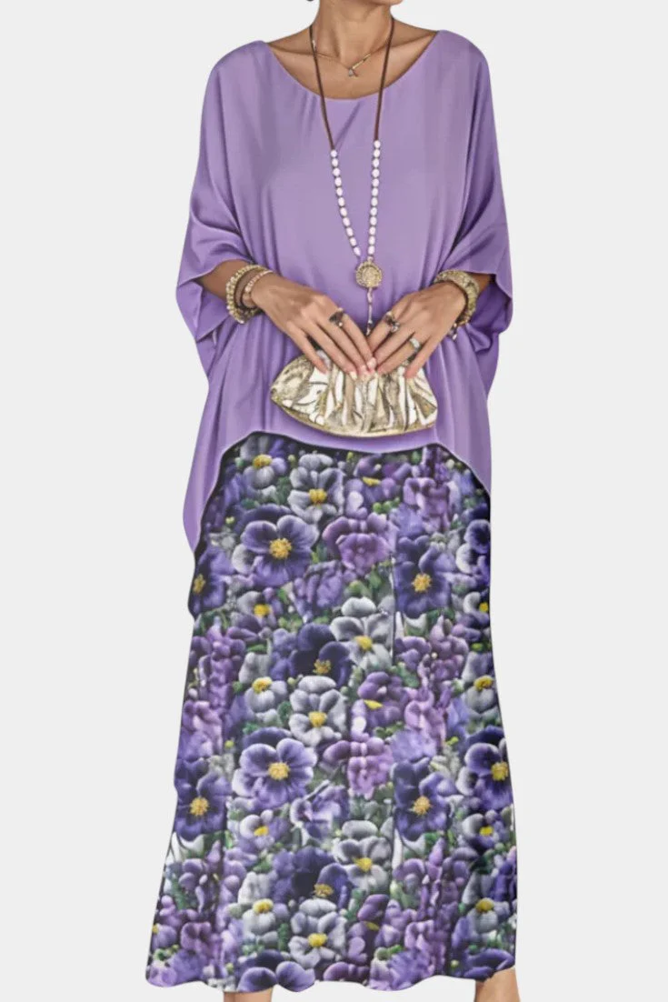 Caroline Vestido Maxi de Batwing con Estampado - Image 5