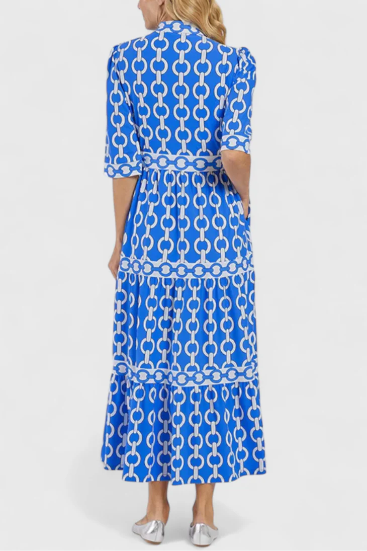 Casilda – Vestido Midi con Estampado de Cadenas - Image 3