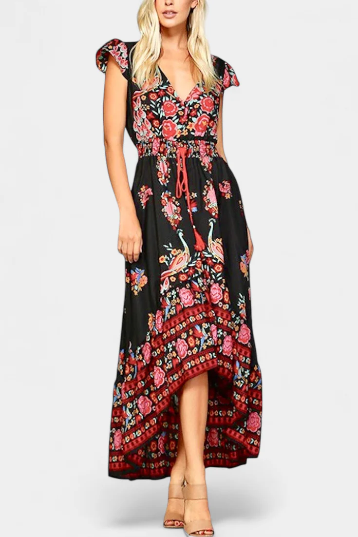 Chiara Vestido Floral Boho Chic con Cintura Ajustable - Image 3
