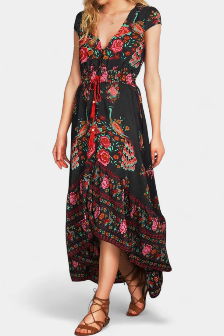 Chiara Vestido Floral Boho Chic con Cintura Ajustable - Image 5