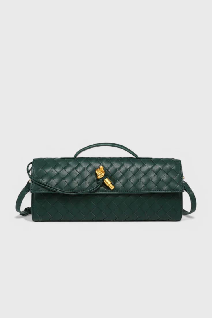 Melanie Clutch con Detalle de Nudo Dorado
