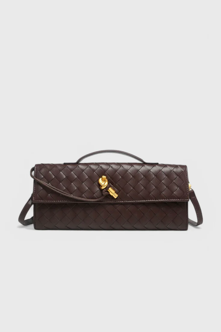 Melanie Clutch con Detalle de Nudo Dorado - Image 12