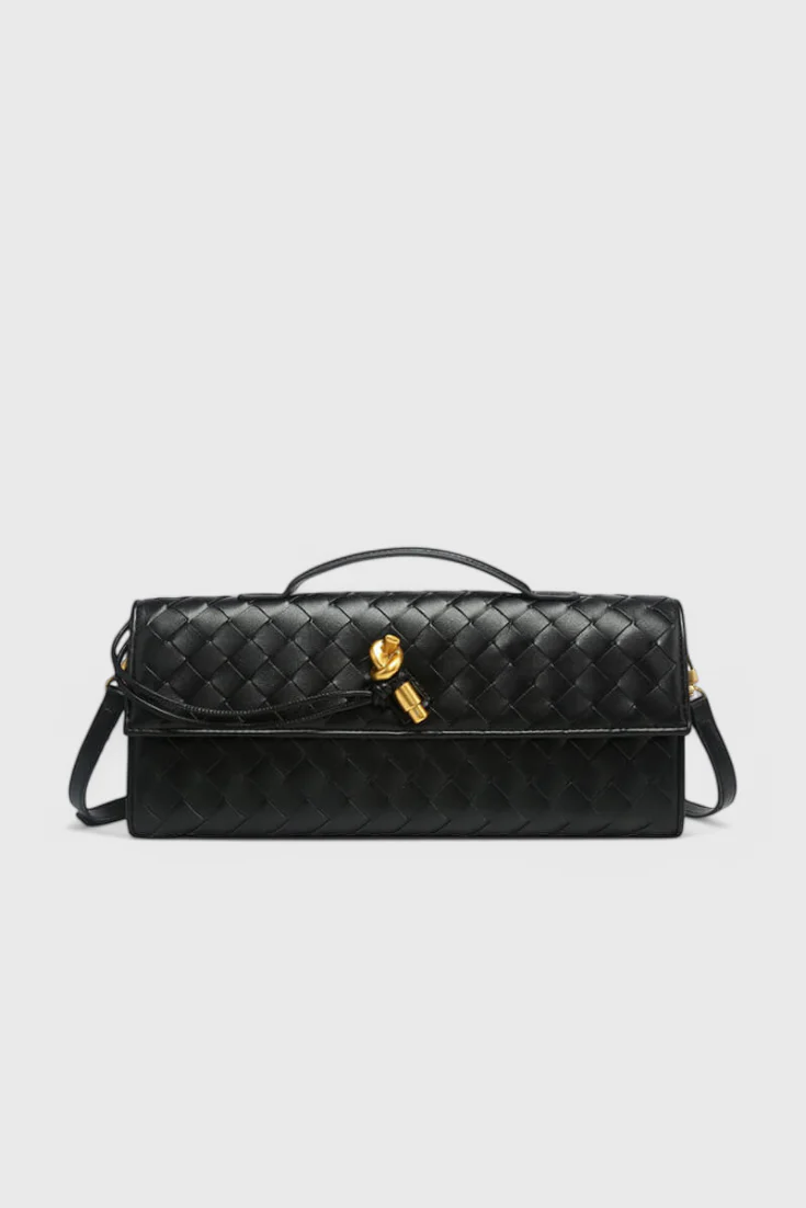 Melanie Clutch con Detalle de Nudo Dorado - Image 8