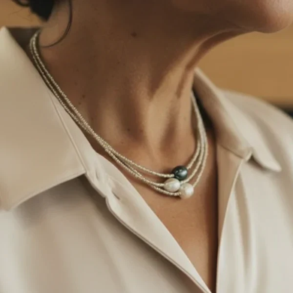 Collar de perlas naturales - Image 2