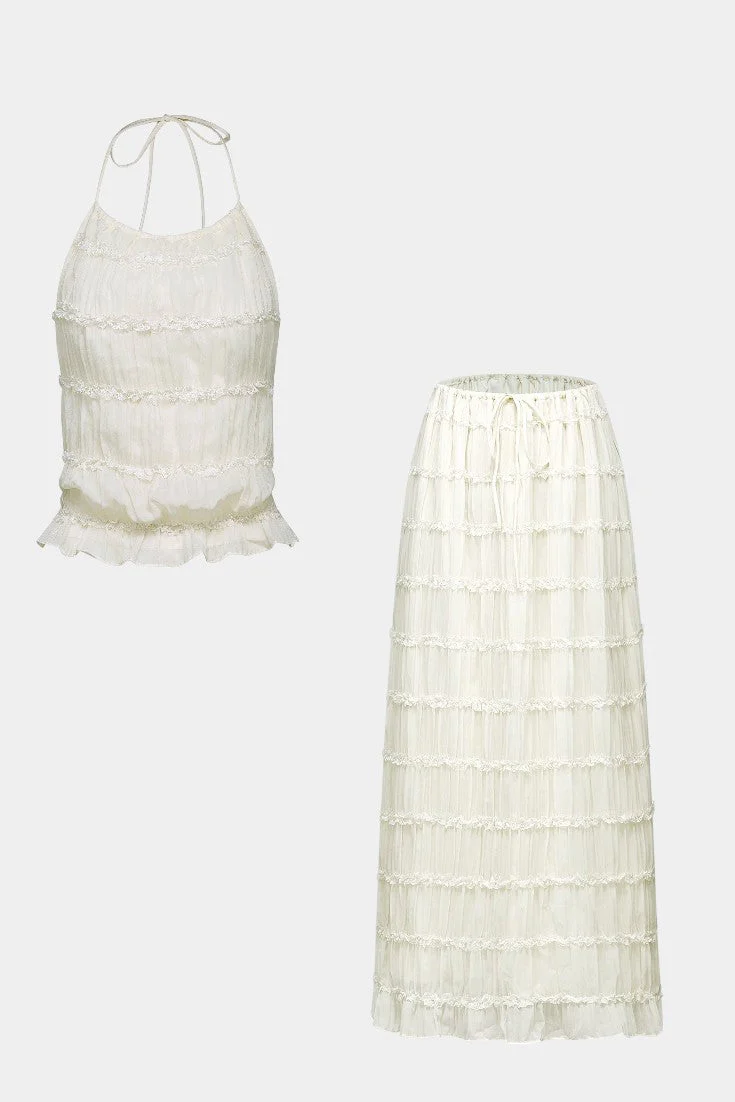 Eugenie Conjunto a Juego con Top Plisado y Falda - Image 7