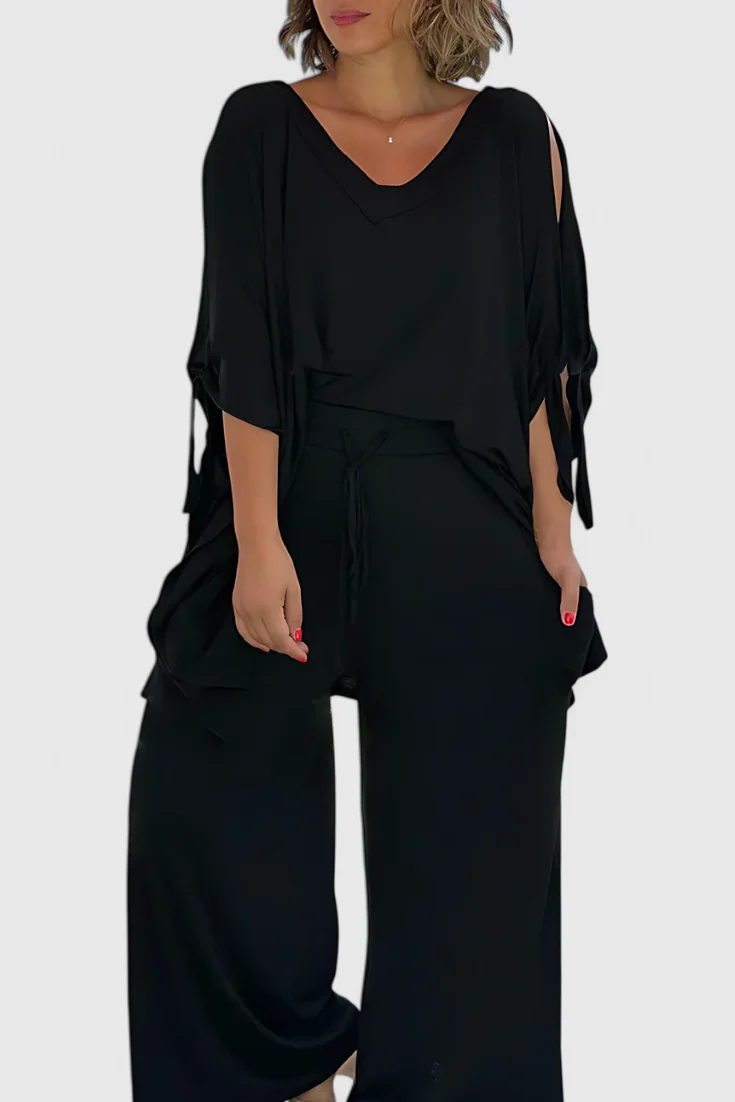 Cecilia Conjunto de Dos Piezas con Detalle de Hombro Descubierto - Image 9