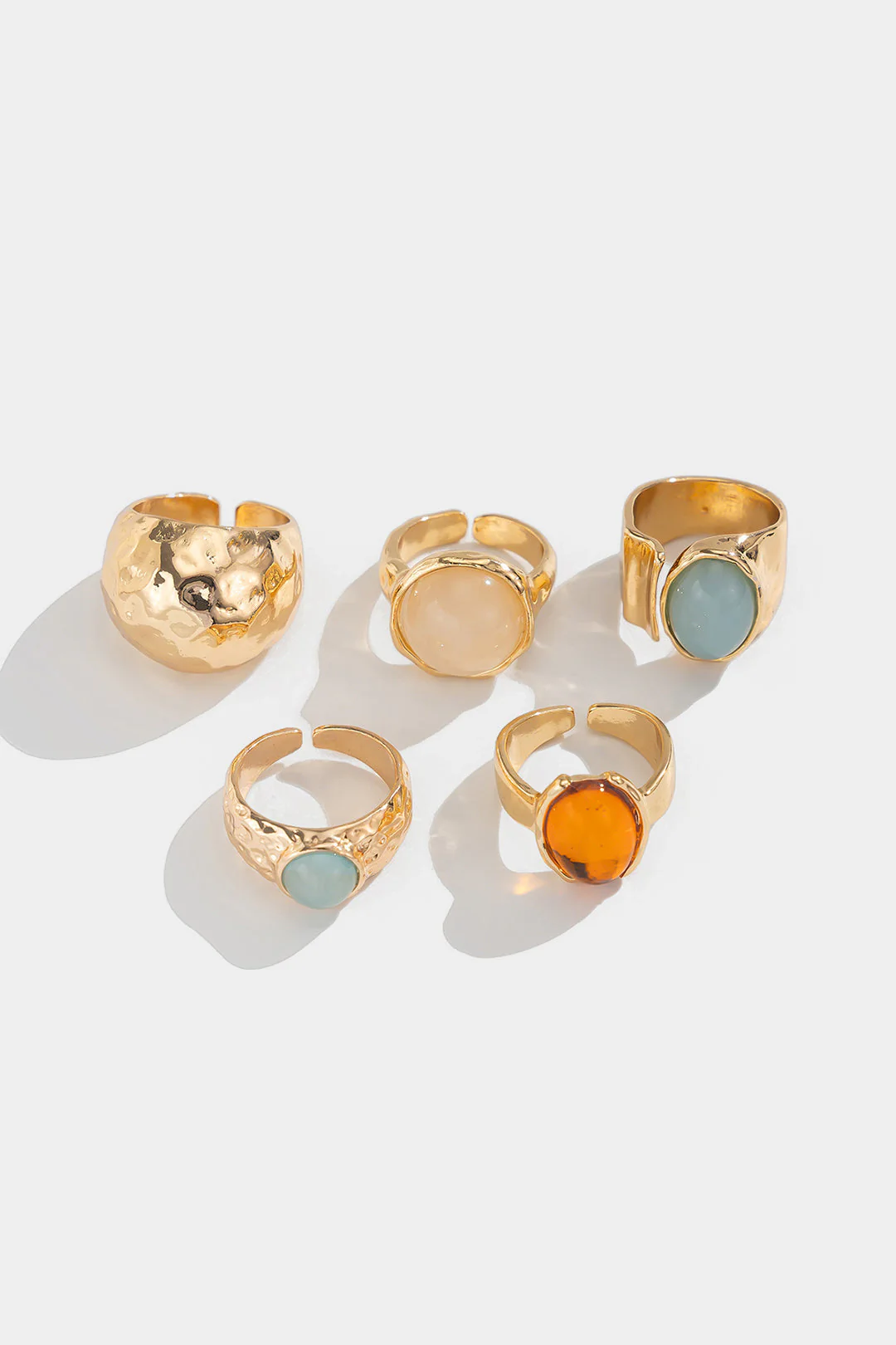 Conjunto de Anillos Abiertos con Strass - Image 2