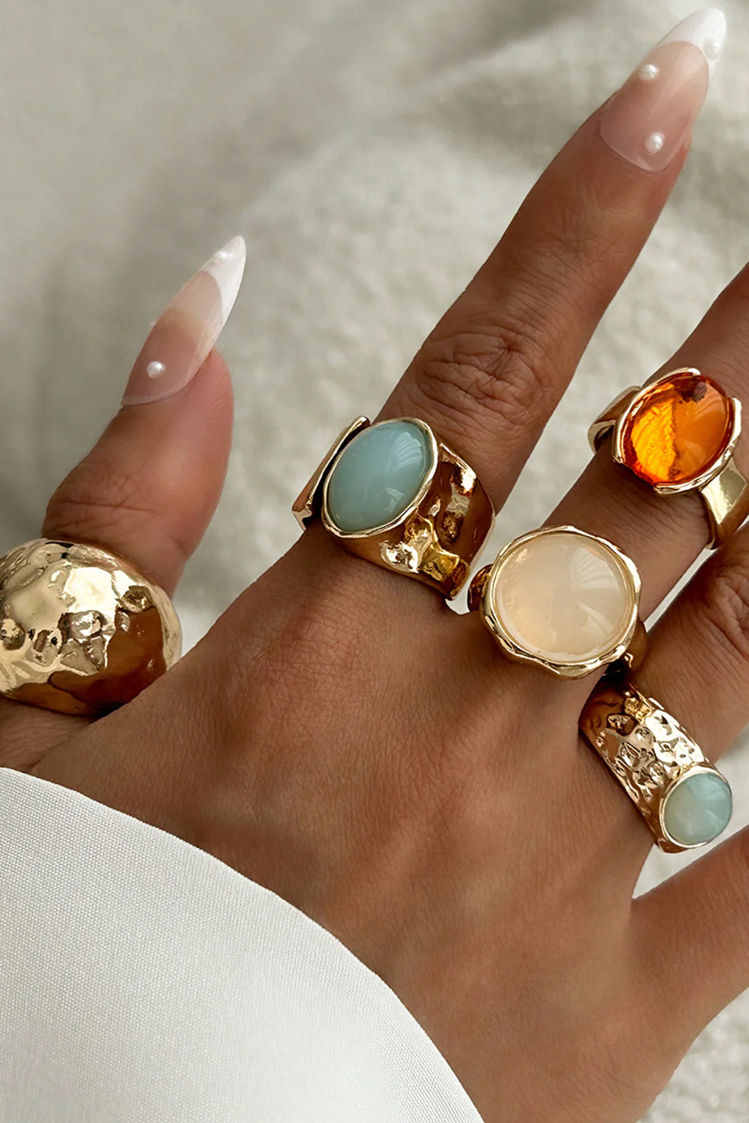 Conjunto de Anillos Abiertos con Strass - Image 4