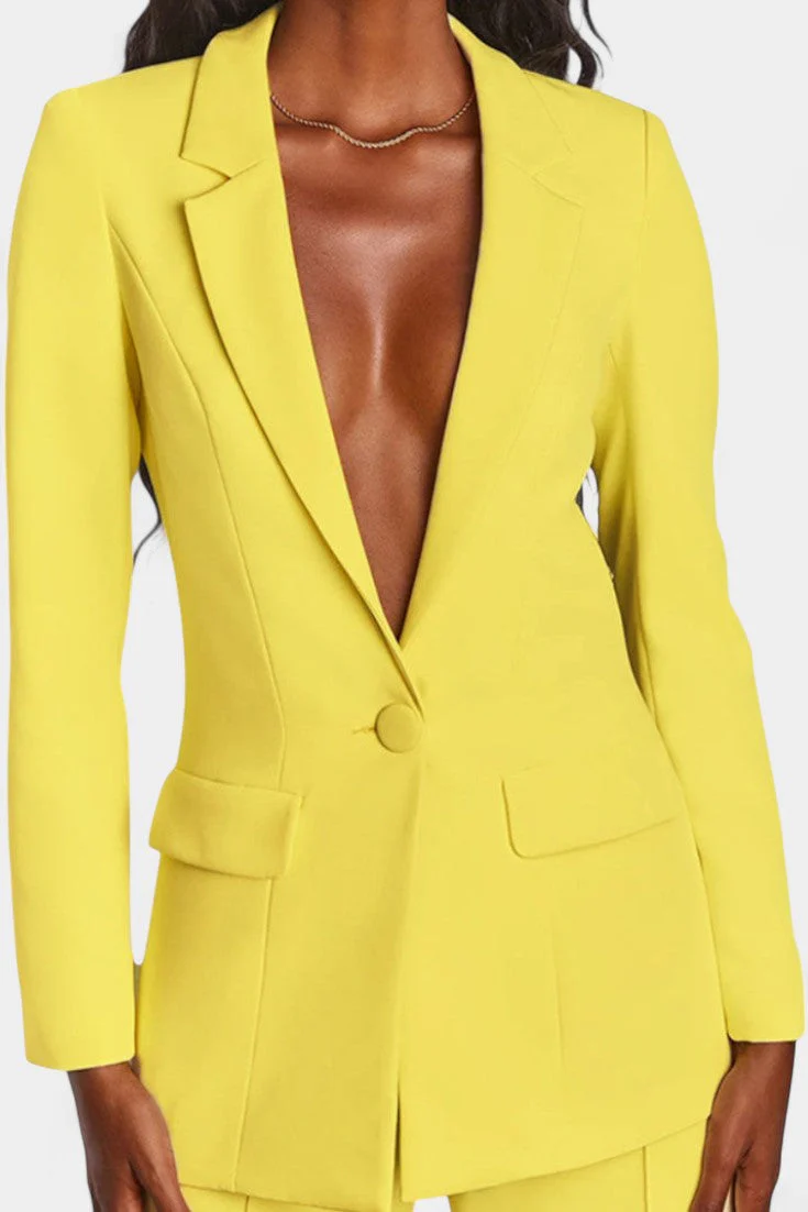 Marnie Conjunto de Blazer a Medida y Pantalones de Pierna Ancha - Image 4