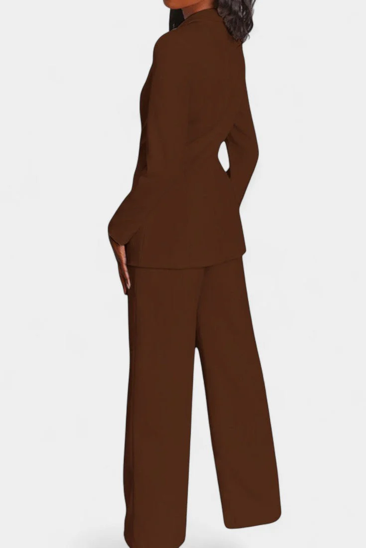 Marnie Conjunto de Blazer a Medida y Pantalones de Pierna Ancha - Image 7