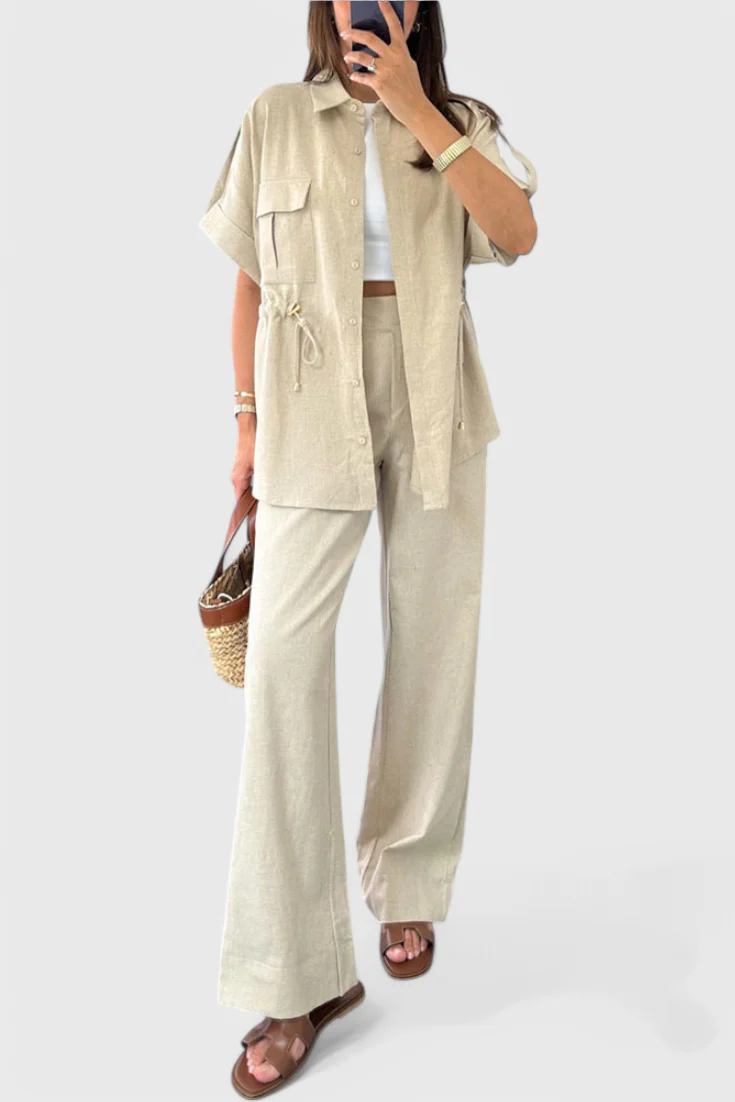 Lani Conjunto de Camisa y Pantalones de Dos Piezas Relaxed - Image 12