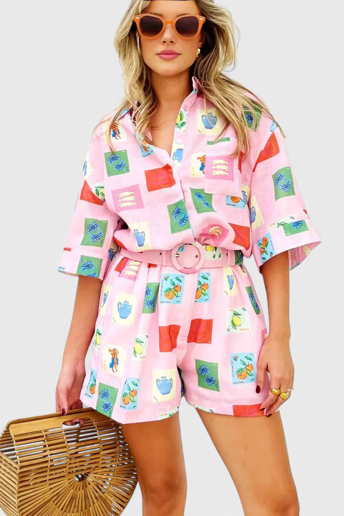 Paula Conjunto de Estampado Pink - Image 3