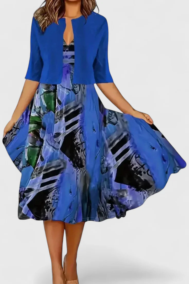 Estrella Conjunto de Vestido Blazer Midi - Image 8