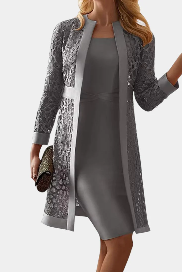 Freya Conjunto de Vestido de Dos Piezas con Encaje - Image 8