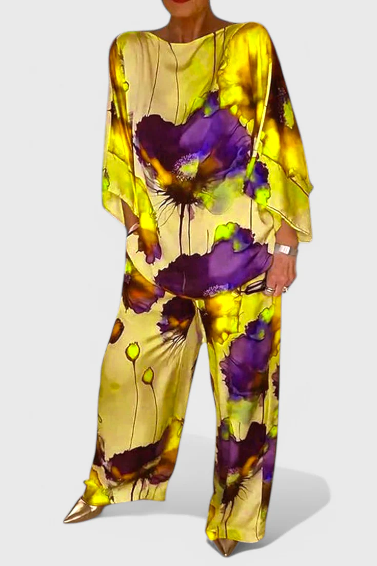Karoline Conjunto Floral de Dos Piezas con Ajuste Relajado - Image 10