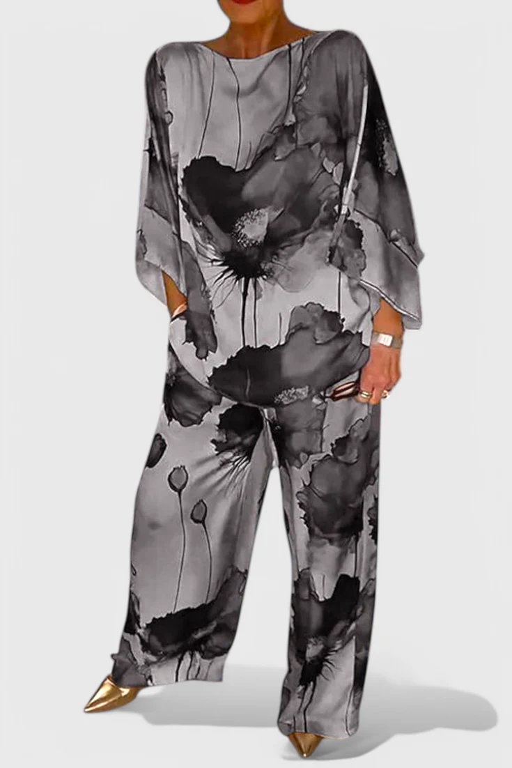 Karoline Conjunto Floral de Dos Piezas con Ajuste Relajado - Image 11