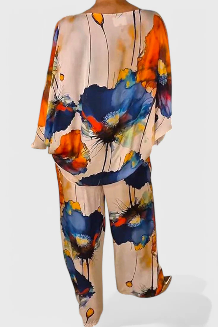 Karoline Conjunto Floral de Dos Piezas con Ajuste Relajado - Image 4