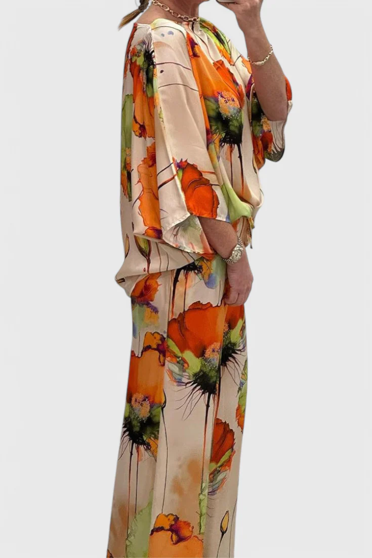Karoline Conjunto Floral de Dos Piezas con Ajuste Relajado - Image 5