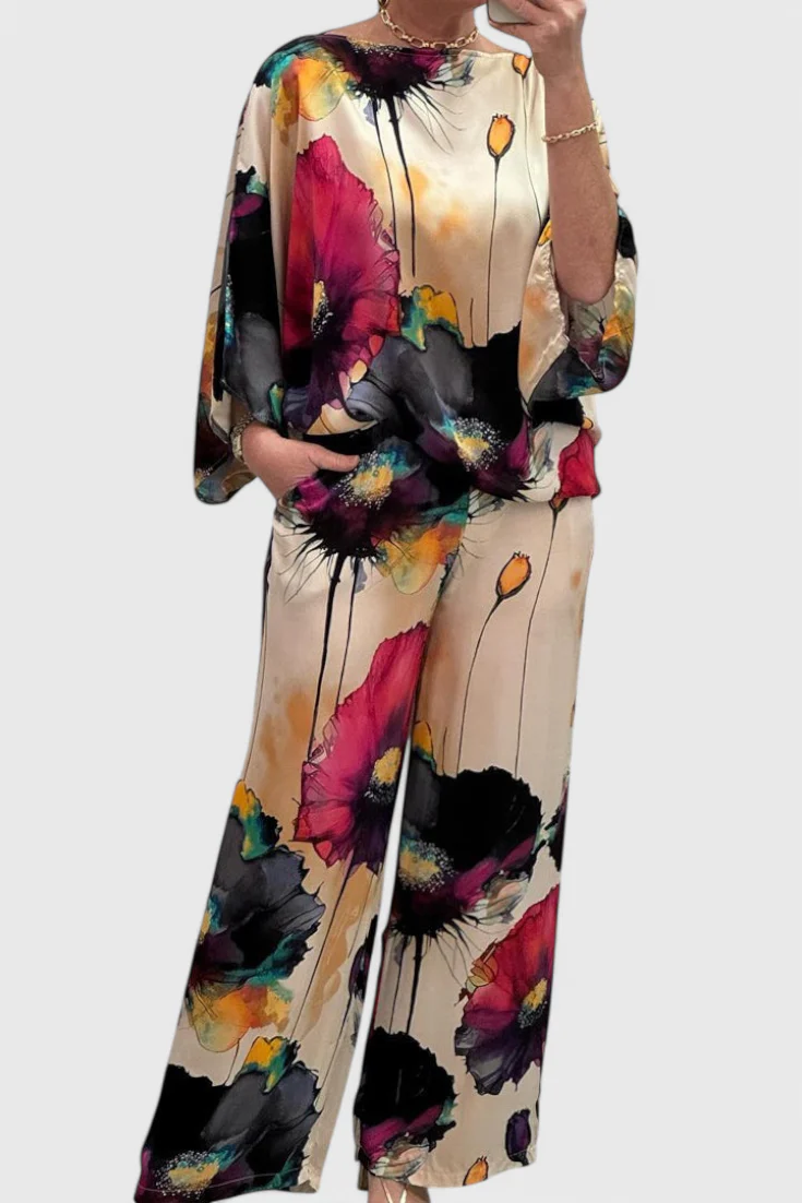 Karoline Conjunto Floral de Dos Piezas con Ajuste Relajado - Image 8
