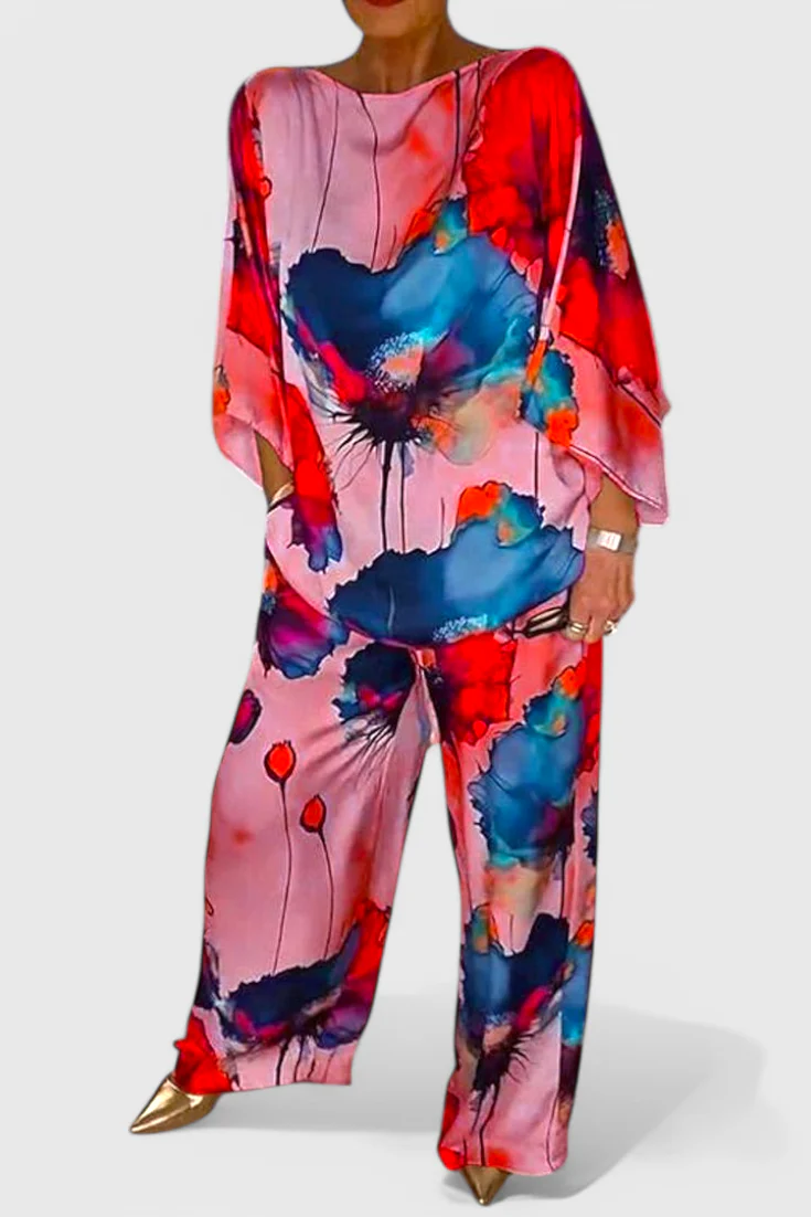 Karoline Conjunto Floral de Dos Piezas con Ajuste Relajado - Image 9