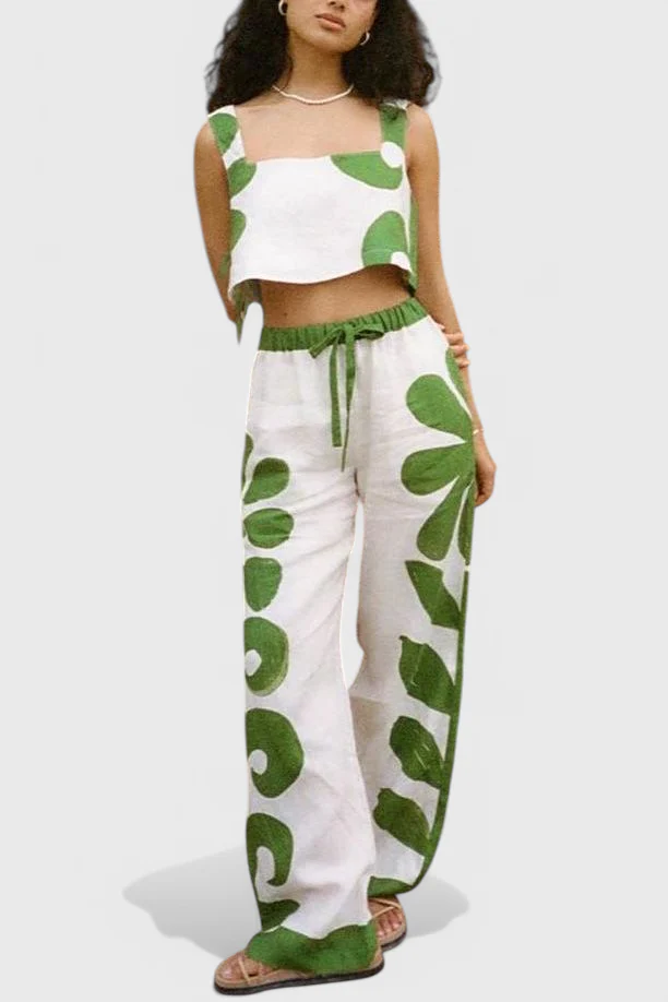 Serafina Conjunto Sin Mangas Floral Boho - Image 2